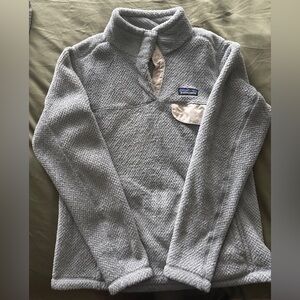 Patagonia Gray Fleece Pullover Snap